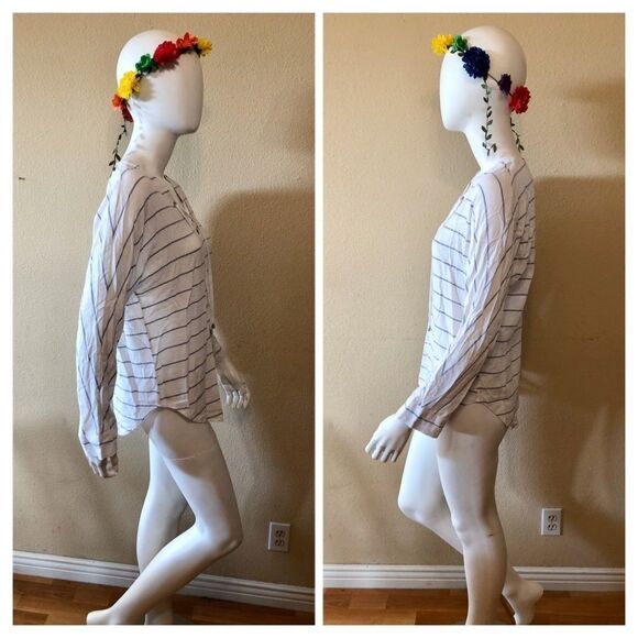 Rails Lily Lace-Up Blouse Size Small - Picture 3 of 8